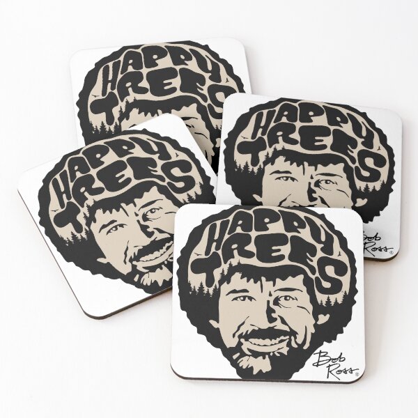 Item preview, Bob Ross Happy Trees Afro Portrait Joy of Painting Happy Little Trees Fan Art designed and sold by SaltCreatives.