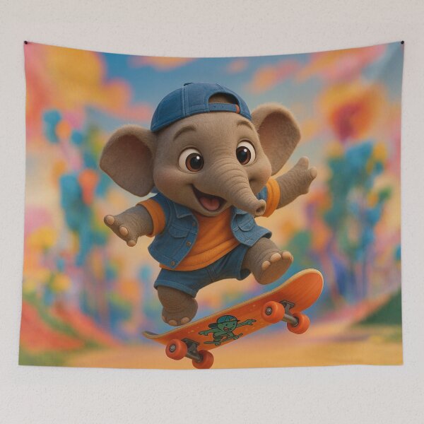 Item preview, Skater Sri Lankan Elephant designed and sold by Sillytoe.