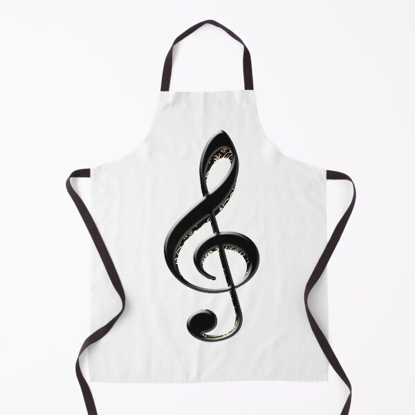 Item preview, BLACK TREBLE CLEF WITH GOLD ACCENTS designed and sold by EPIC DESIGN PROS.