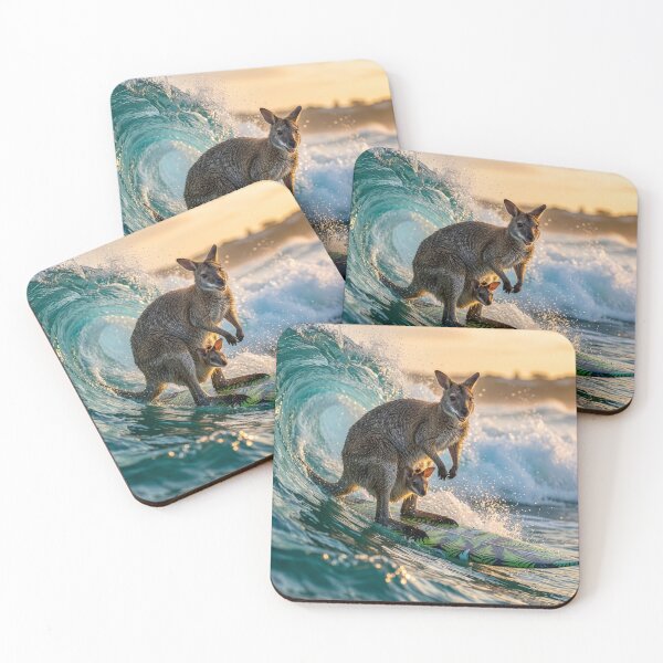 Item preview, Wallaby and Joey Enjoy the Stoked Lifestyle designed and sold by Tridentulus.