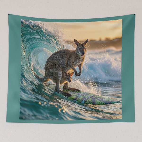 Item preview, Wallaby and Joey Enjoy the Stoked Lifestyle designed and sold by Tridentulus.