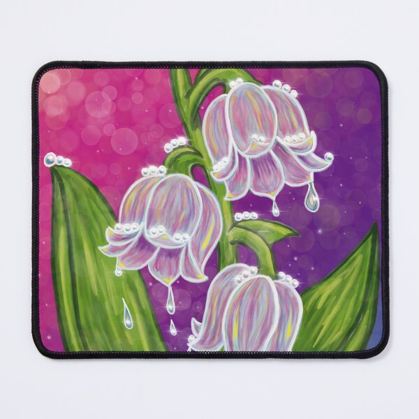 Item preview, Dreamy Glowing Flowers – Lily of the Valley Iridescent Botanical Art designed and sold by AshleyCasperArt.