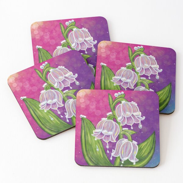 Item preview, Dreamy Glowing Flowers – Lily of the Valley Iridescent Botanical Art designed and sold by AshleyCasperArt.