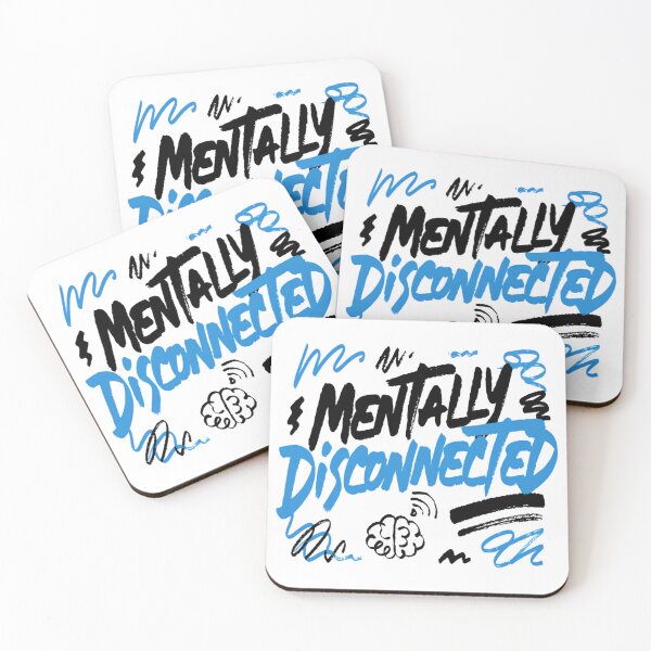 Item preview, Mentally Disconnected Sarcastic Typography Design designed and sold by IslandTyped.