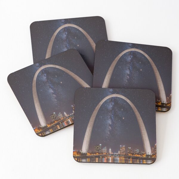 Item preview, St. Louis Gateway Arch Night Sky Art Print – Milky Way City Skyline Wall Decor designed and sold by BeautifulVirtues.