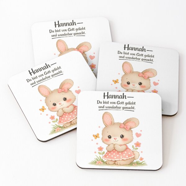 Item preview, Personalized rabbit children's room poster with the name Hannah designed and sold by LoveNurseries.