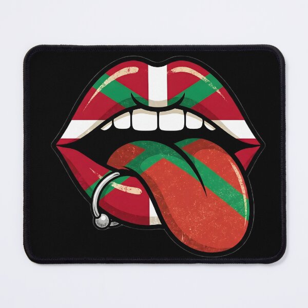 Item preview, Basque Flag Tongue Sticker – Euskadi Pride Lips Design – Basque Country Flag Art designed and sold by Travellerz.