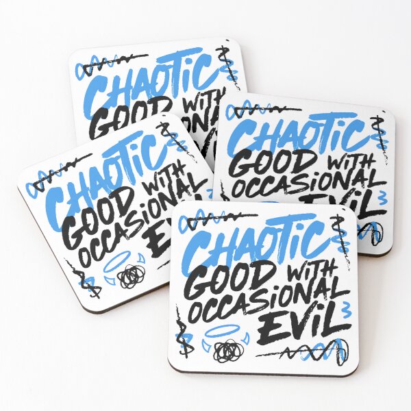 Item preview, Chaotic Good With Occasional Evil Edgy Typography designed and sold by IslandTyped.