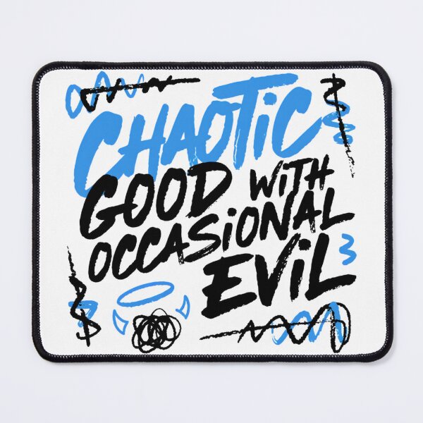 Item preview, Chaotic Good With Occasional Evil Edgy Typography designed and sold by IslandTyped.