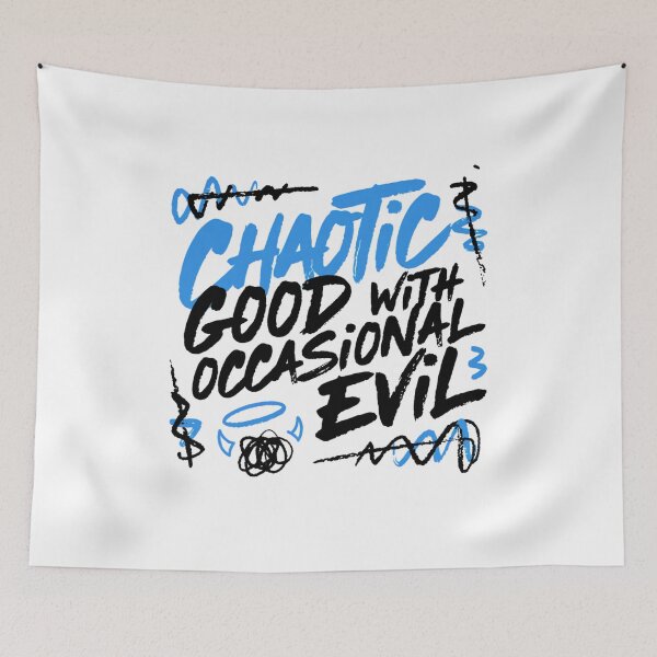 Item preview, Chaotic Good With Occasional Evil Edgy Typography designed and sold by IslandTyped.