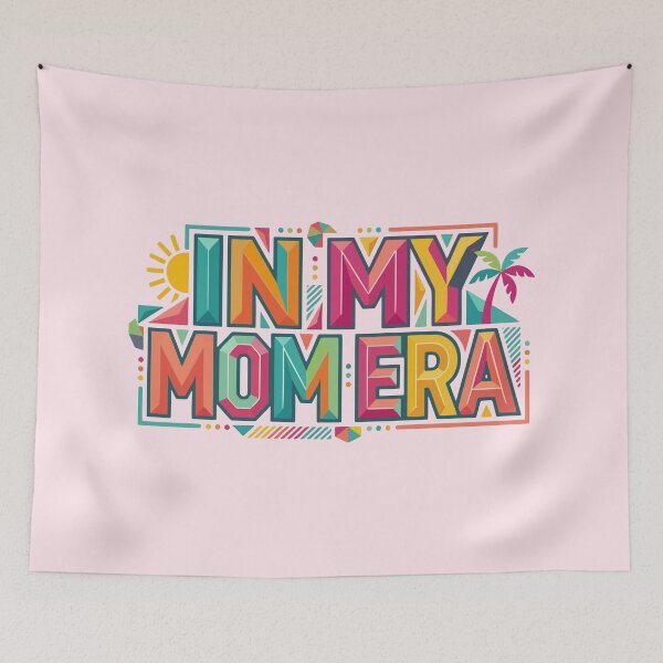 Item preview, In My Mom Era — Vibrant Geometric Typography designed and sold by 89BLACK.