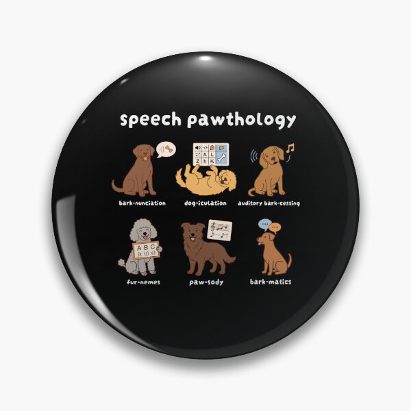 Item preview, Speech Pawthology Funny Dog Therapy Puns designed and sold by FreshVibe Prints.