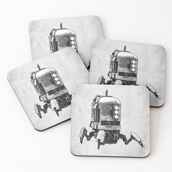 Item preview, Battle Drone Robot Black & White Sci-Fi Mechanical Art Print designed and sold by Ghoul Enterprises.
