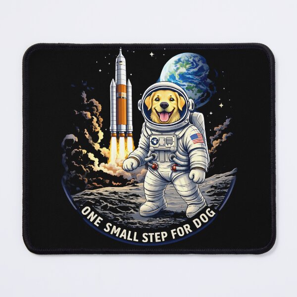 Item preview, Funny Astronaut Dog T-Shirt One Small Step For Dog Space Labrador Tee designed and sold by PixelForge11.