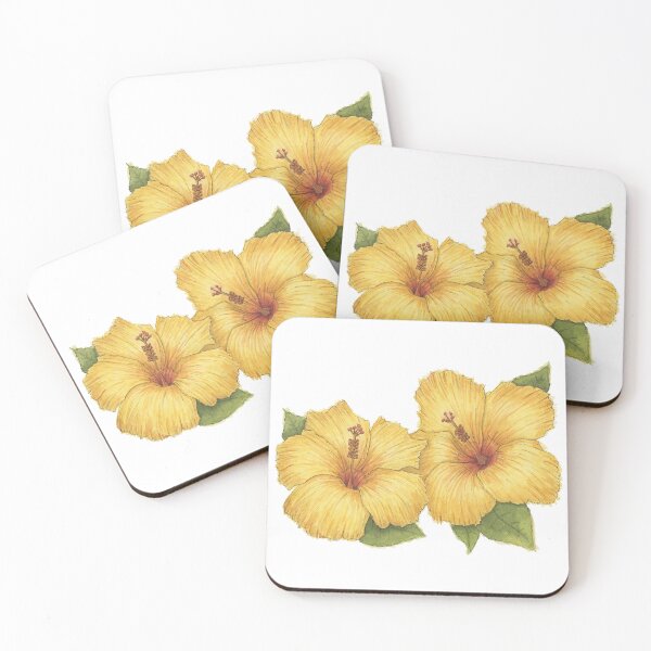 Item preview, Yellow Hibiscus Flowers designed and sold by NaughtyFlorals.
