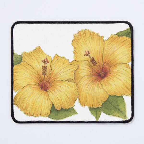 Item preview, Yellow Hibiscus Flowers designed and sold by NaughtyFlorals.