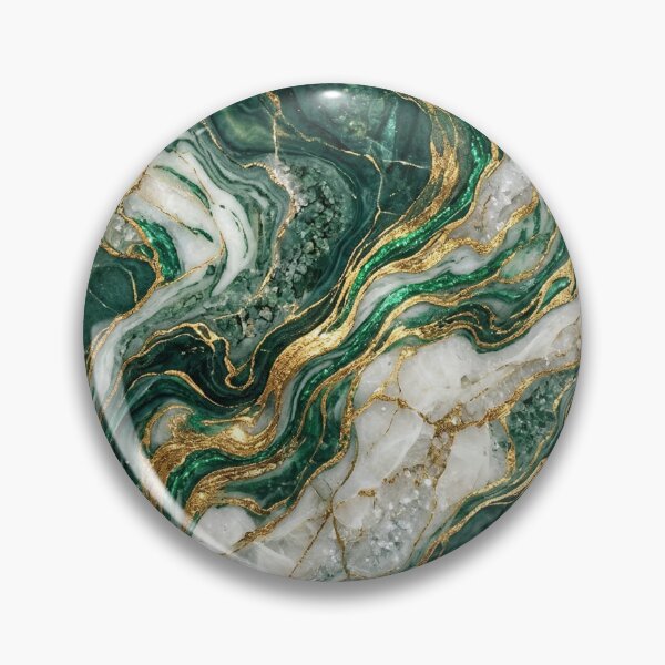 Item preview, Emerald Green Marble with Gold Veins Wall Art - Luxury Jade Stone Print - Aesthetic Home Decor Gift for Nature Lovers designed and sold by Camwal.