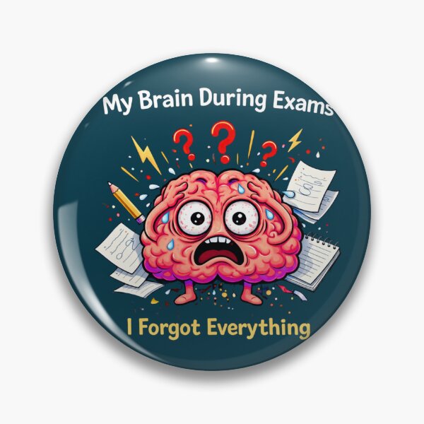 Item preview, My Brain During Exams – I Forgot Everything Funny Student Meme designed and sold by MariMarArt.