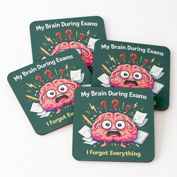 Item preview, My Brain During Exams – I Forgot Everything Funny Student Meme designed and sold by MariMarArt.