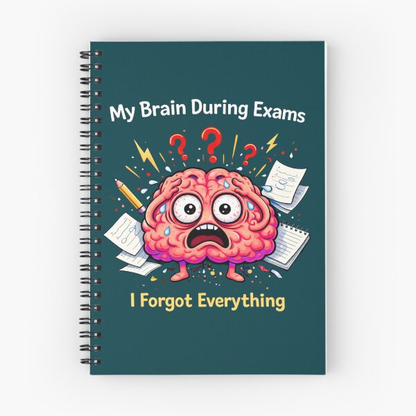 Item preview, My Brain During Exams – I Forgot Everything Funny Student Meme designed and sold by MariMarArt.