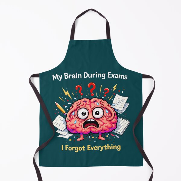 Item preview, My Brain During Exams – I Forgot Everything Funny Student Meme designed and sold by MariMarArt.