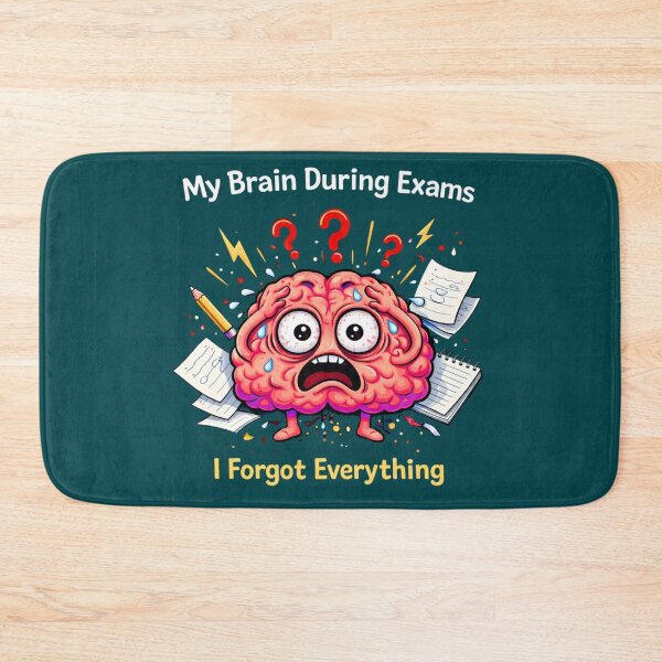 Item preview, My Brain During Exams – I Forgot Everything Funny Student Meme designed and sold by MariMarArt.