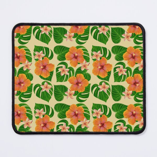 Item preview, Hibiscus and Plumeria Flowers Tropical Pattern designed and sold by shorerose.