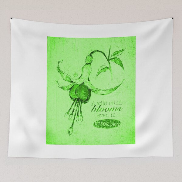 Item preview, BLOOMING DISORDER LIME GREEN POSTER designed and sold by melyverso.