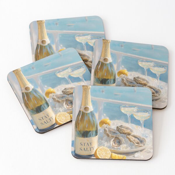 Item preview, Stay Salty Champagne Art Print, Coastal, Bar, Food & Wine, Humor Wall Art designed and sold by Galleryinprint.