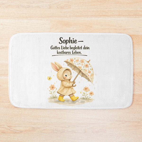 Item preview, Personalized rabbit children's room poster with the name Sophie designed and sold by LoveNurseries.