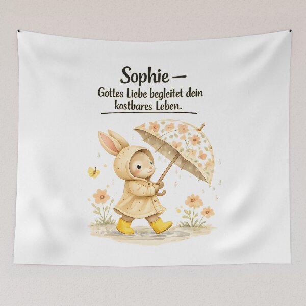 Item preview, Personalized rabbit children's room poster with the name Sophie designed and sold by LoveNurseries.