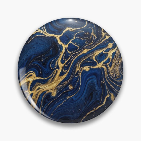 Item preview, Midnight Blue Marble with Gold Veins Art Print - Navy Luxury Stone Wall Decor - Aesthetic Gift designed and sold by Camwal.