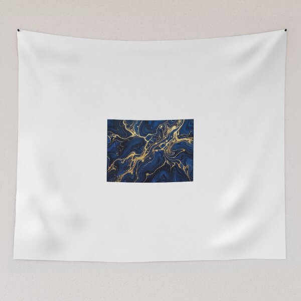 Item preview, Midnight Blue Marble with Gold Veins Art Print - Navy Luxury Stone Wall Decor - Aesthetic Gift designed and sold by Camwal.
