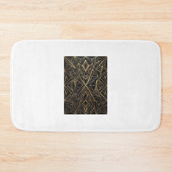 Item preview, Black and Gold Art Deco Geometric Pattern - Luxury Abstract Wall Art - Glamorous Modern Home Decor designed and sold by Camwal.