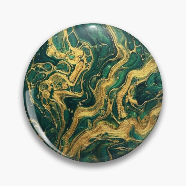 Item preview, Emerald Green and Gold Fluid Art Print - Luxury Abstract Pour Painting - Modern Glam Wall Decor Gift designed and sold by Camwal.