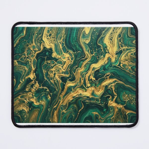 Item preview, Emerald Green and Gold Fluid Art Print - Luxury Abstract Pour Painting - Modern Glam Wall Decor Gift designed and sold by Camwal.