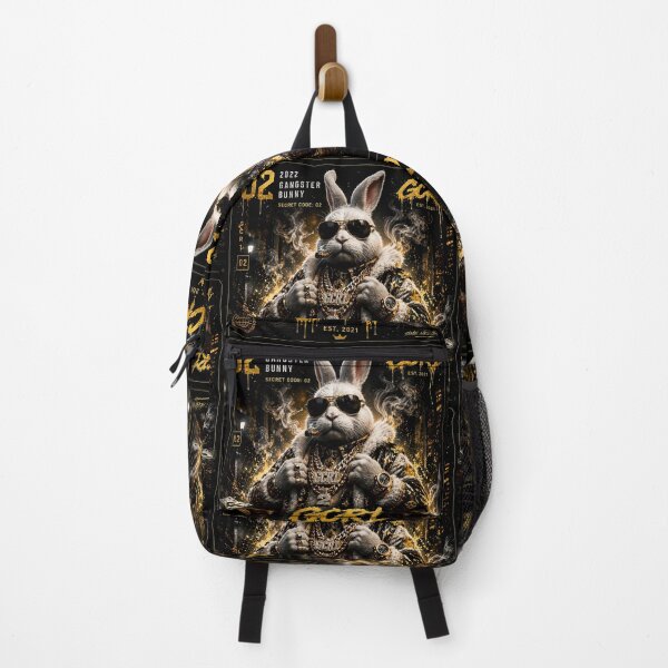Item preview, Gangster Bunny – Luxury Black Gold Streetwear Rabbit Graphic designed and sold by GCR1.