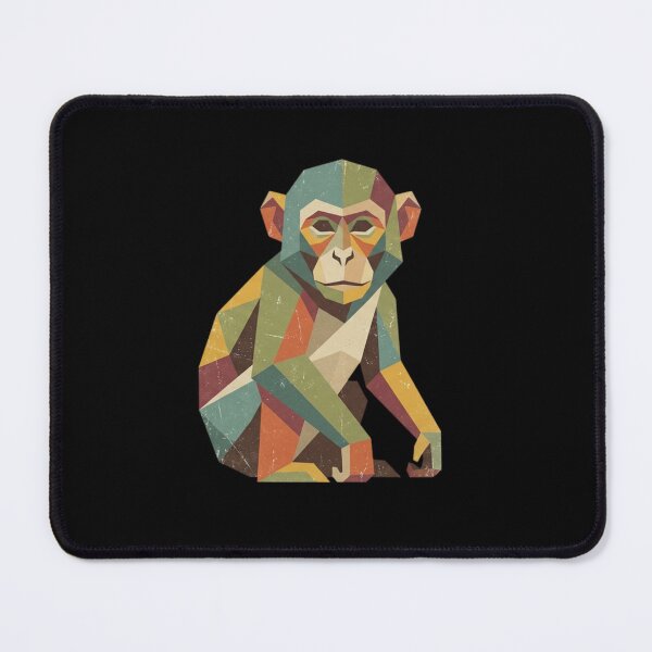 Item preview, Vintage Geometric Monkey – Low Poly Monkey Sticker for Retro Art Lovers designed and sold by bsbd-action.