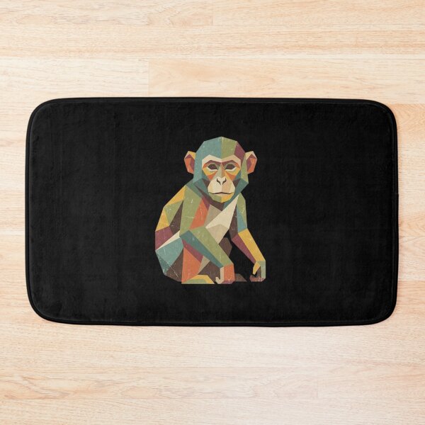 Item preview, Vintage Geometric Monkey – Low Poly Monkey Sticker for Retro Art Lovers designed and sold by bsbd-action.