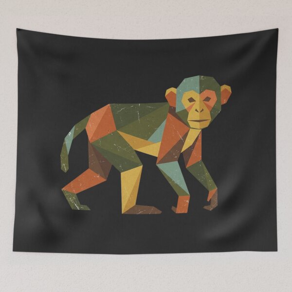 Item preview, Minimalist Geometric Chimpanzee – Abstract Primate T-Shirt for Design Students designed and sold by bsbd-action.