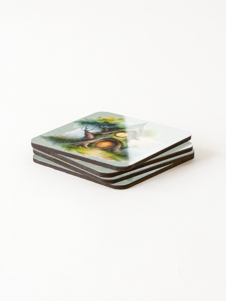 Thumbnail 4 of 5, Coasters (Set of 4), Tree Home designed and sold by CalmersionLife.