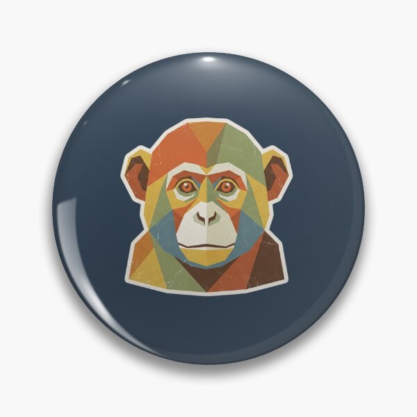 Item preview, Geometric Gorilla Portrait – Symmetrical Ape Painting for Wildlife Lovers' Interiors designed and sold by bsbd-action.