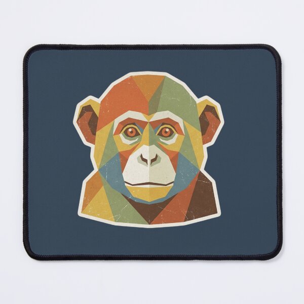 Item preview, Geometric Gorilla Portrait – Symmetrical Ape Painting for Wildlife Lovers' Interiors designed and sold by bsbd-action.