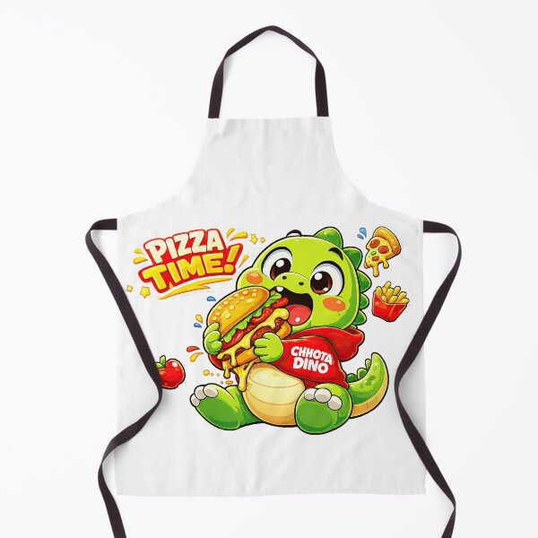 Item preview, Chhota Dino Pizza Time Cute Funny Food Cartoon Dinosaur designed and sold by MeeraArts&Crafts.
