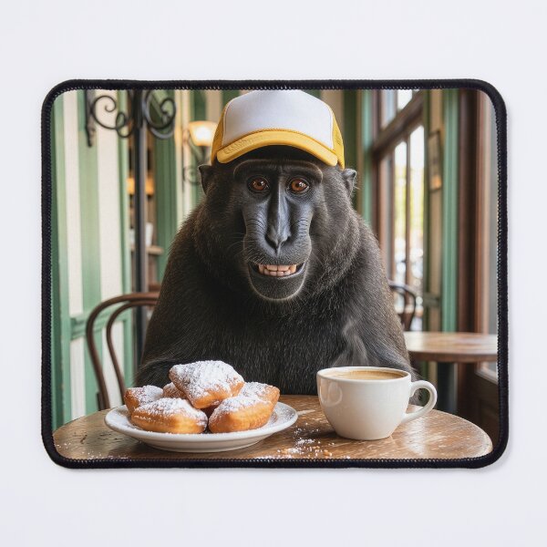 Item preview, Crested Black Macaque in the French Quarter designed and sold by Tridentulus.