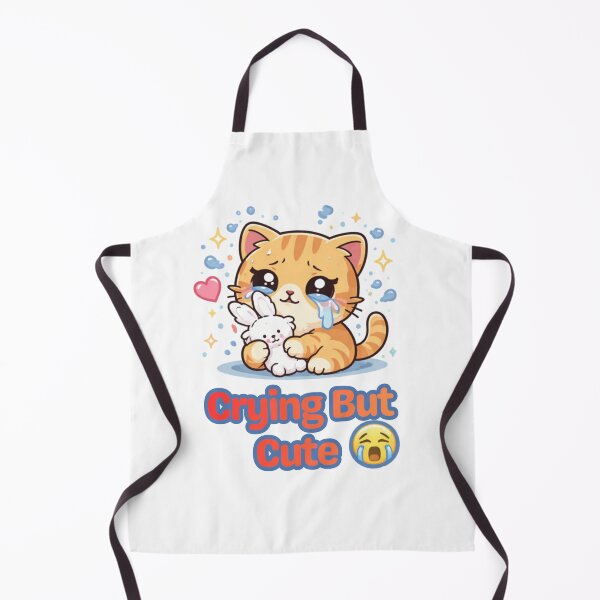 Item preview, Crying But Cute ?? | Emotional Kawaii Cat & Relatable Mood designed and sold by Kawaii Cosmos Cats.