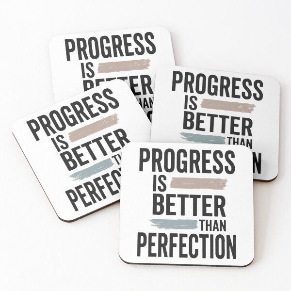 Item preview, Progress Over Perfection | Minimalist Motivational Quote designed and sold by Denskie.