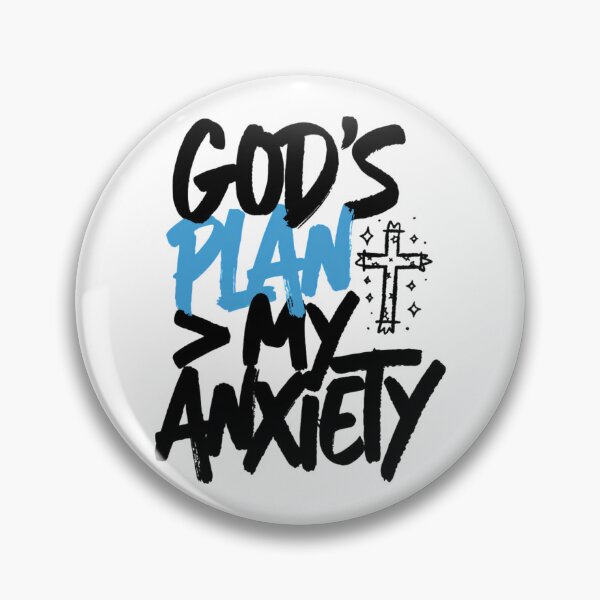 Item preview, God’s Plan Over My Anxiety Christian Typography designed and sold by IslandTyped.