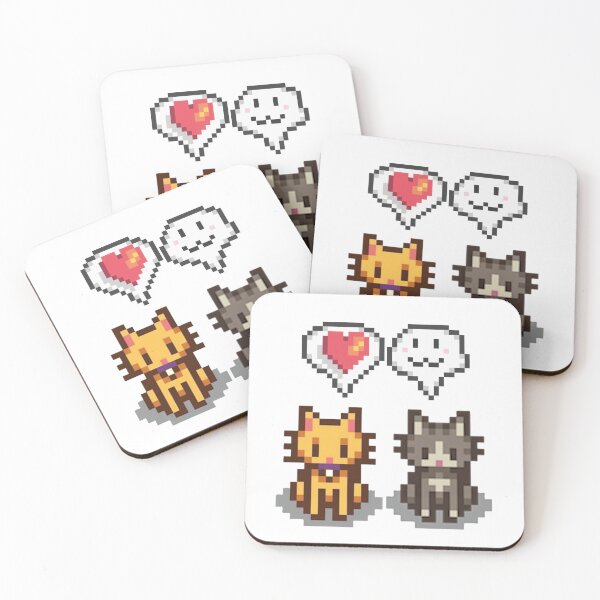 Item preview, Stardew Valley stickers, cat pets designed and sold by ThinaArte.