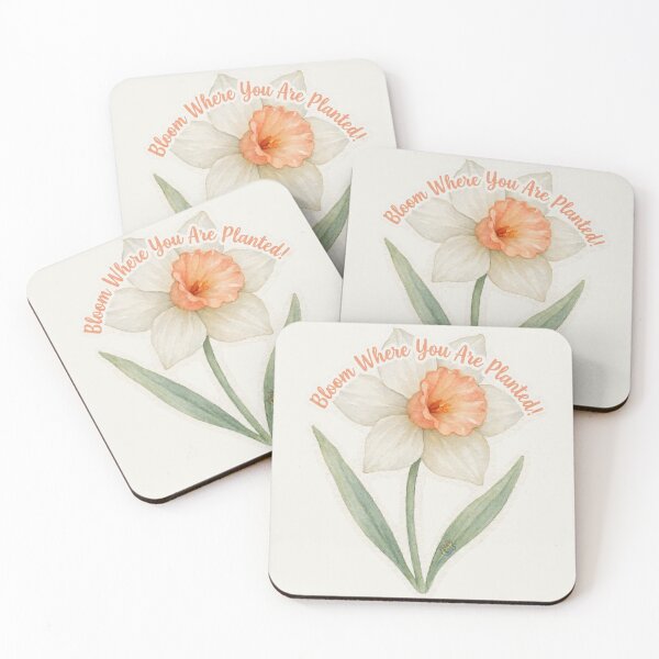 Item preview, Bloom Where You Are Planted Peach Daffodil designed and sold by CAutumnTrapp.